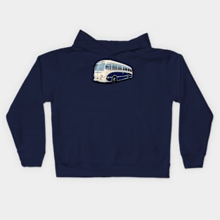 1952 AEC Regal Coach in white and blue Kids Hoodie